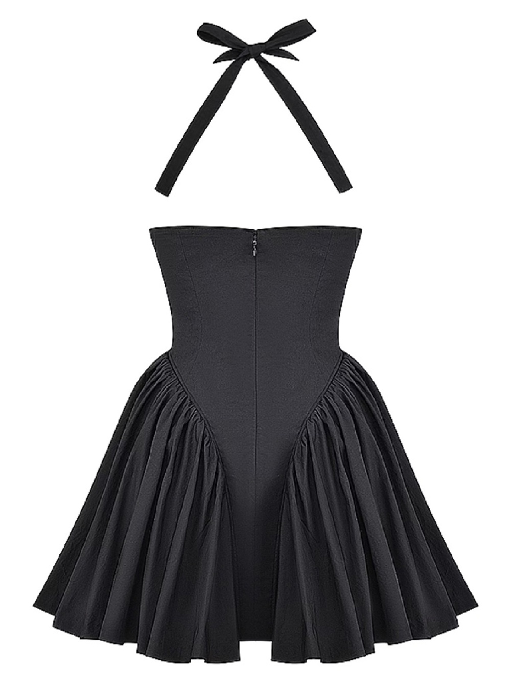 House of CB VALENTIA Black Halter Mini Dress - Picture 4 of 5